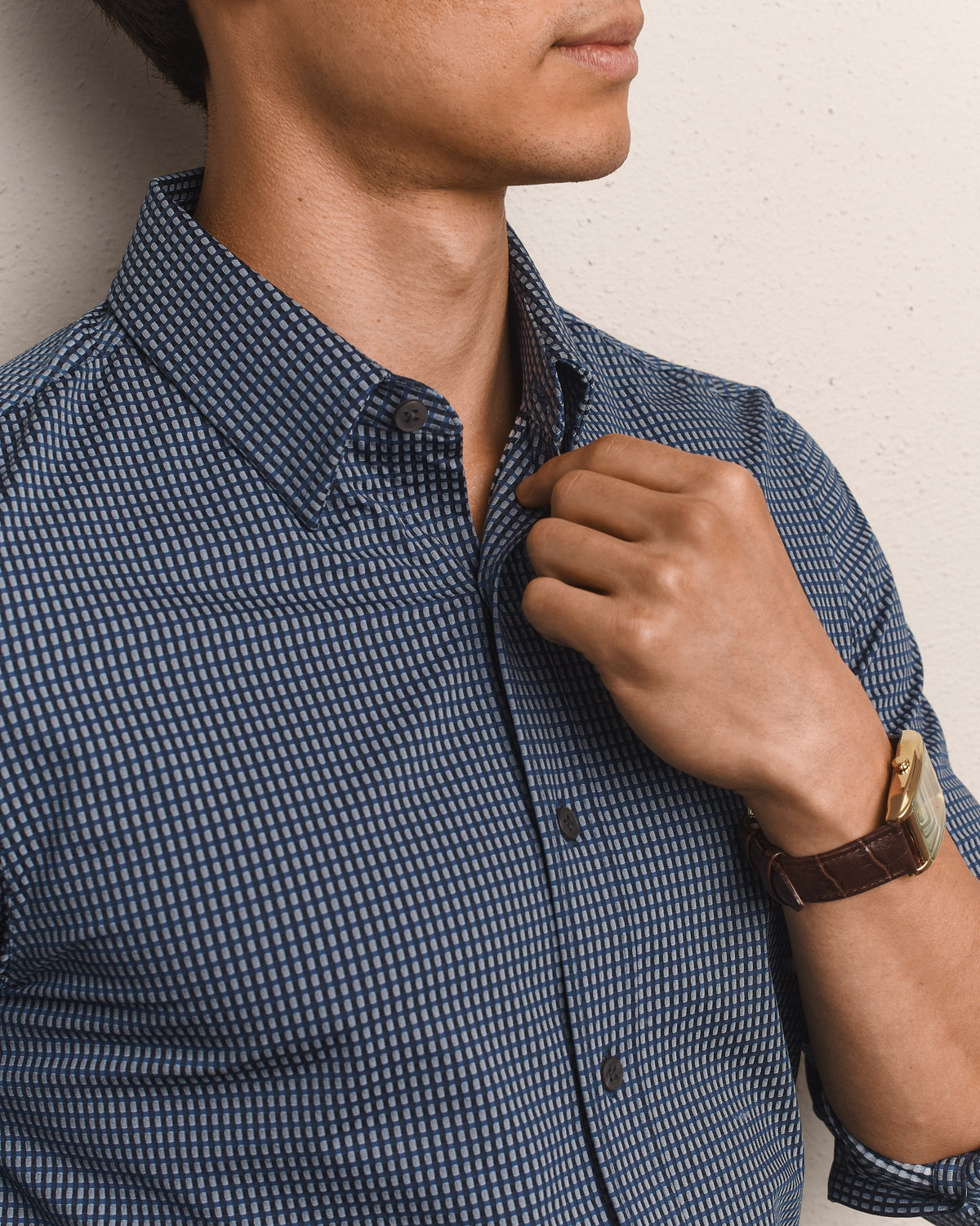 Navy/Gray Gingham