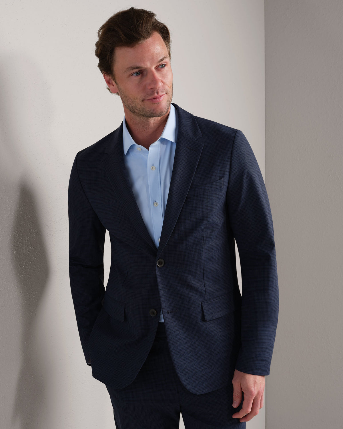 True Navy Glen Plaid - Front