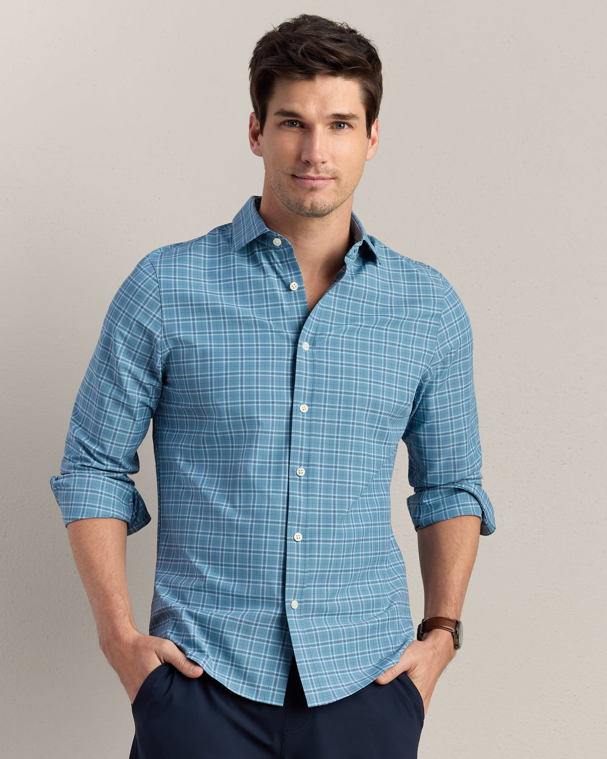 Azure Blue Plaid - Front