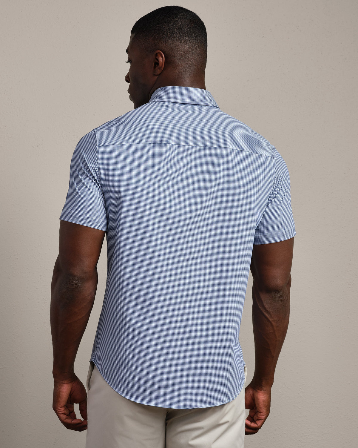 Indigo Blue Micro Gingham