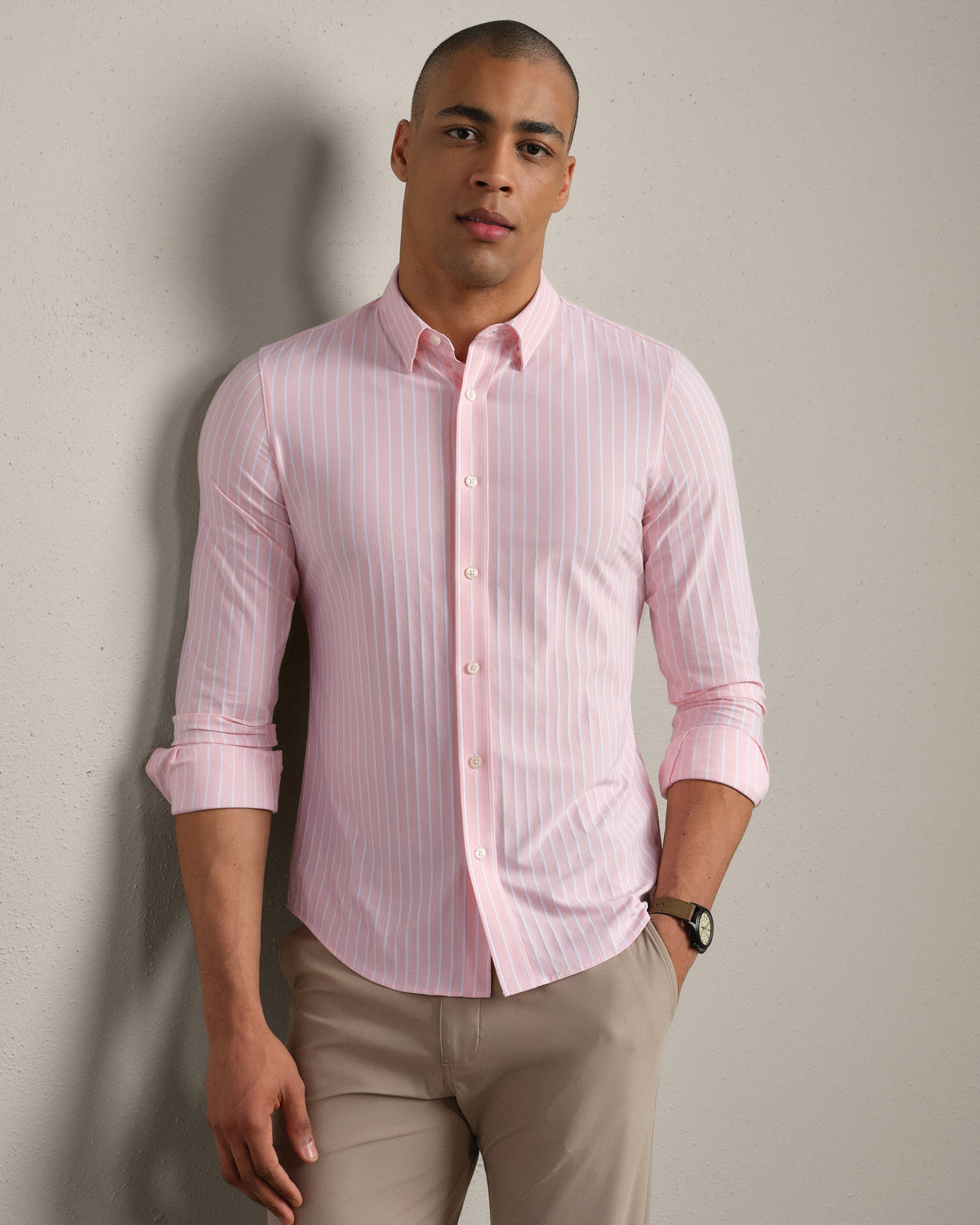 Light Pink Oxford Stripe - Front