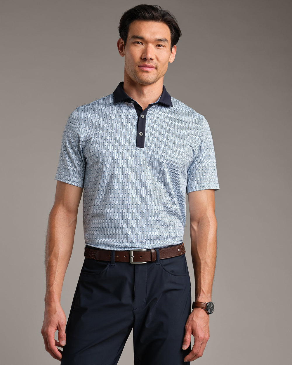 Blue Stone/White Club Print - Front
