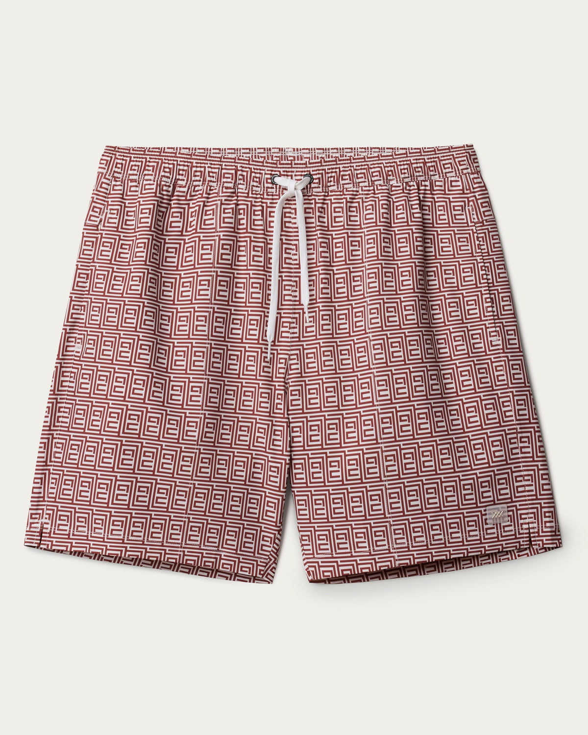 Brandy Red Block Print