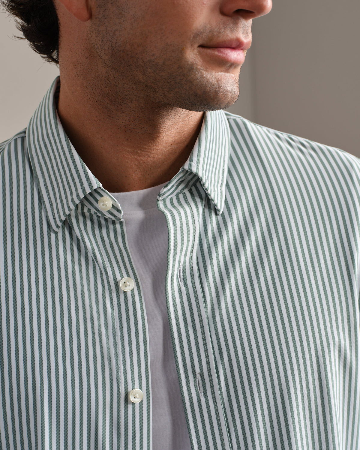 Fern Green Ticking Stripe