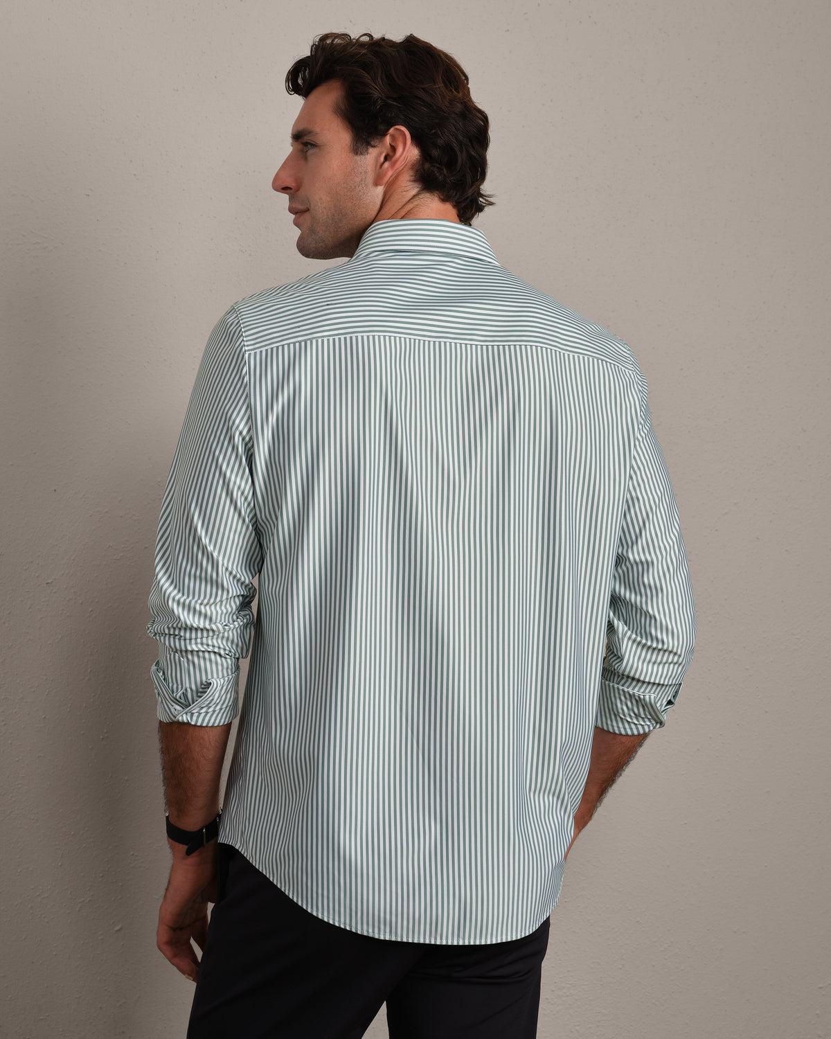 Fern Green Ticking Stripe