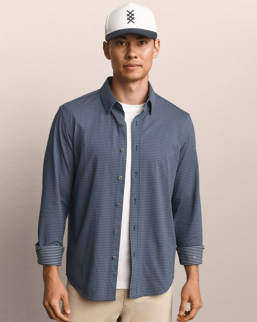 Navy/Gray Gingham - Front