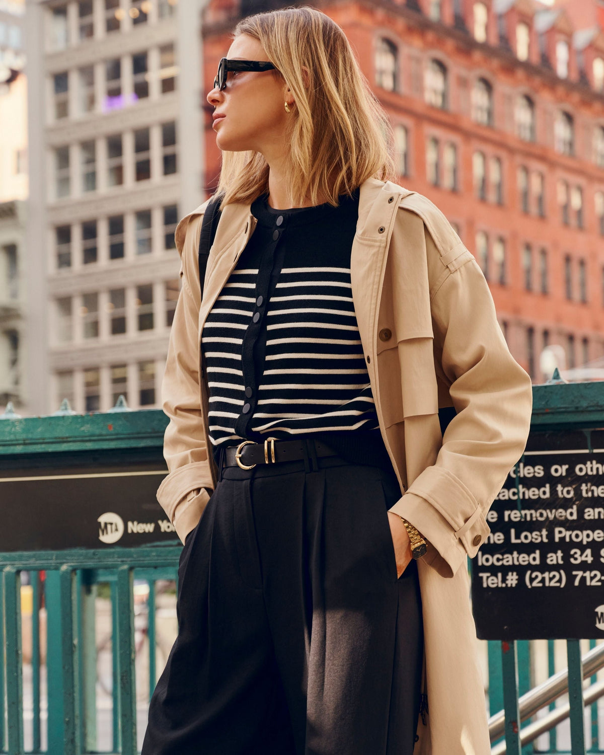 Pure Black Stripe - Front