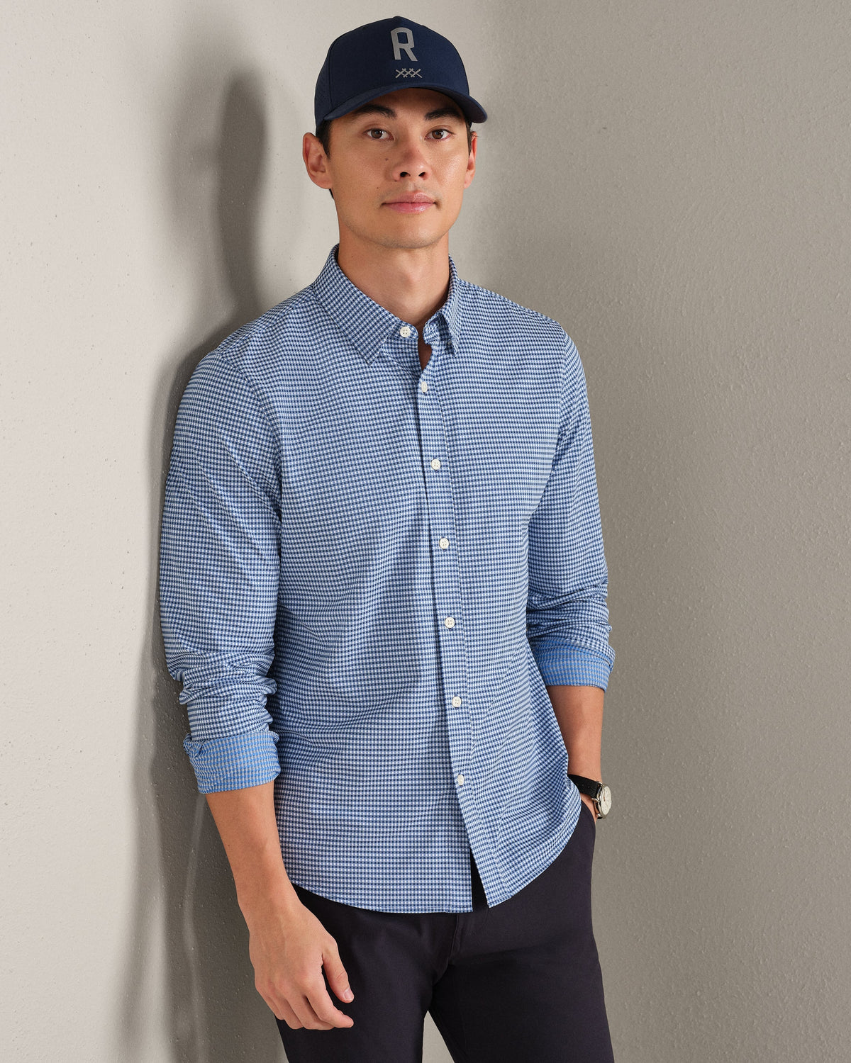 Navy Gingham - Front