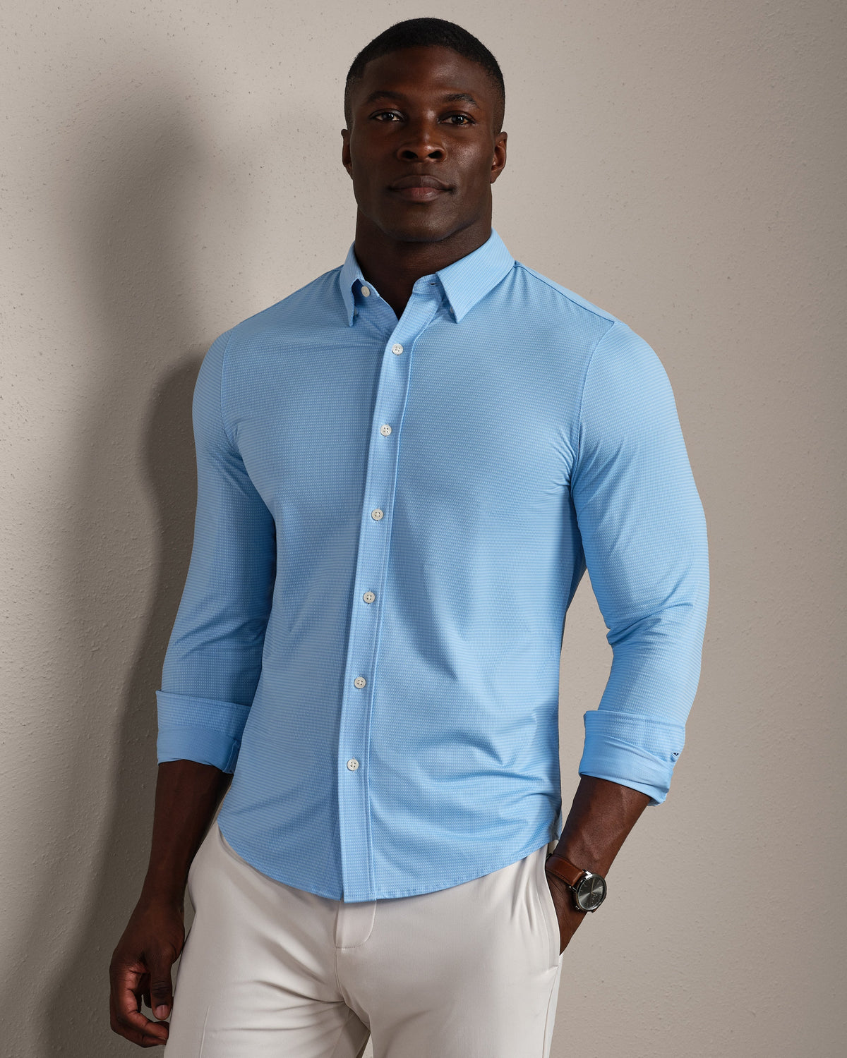French Blue Micro Gingham - Front