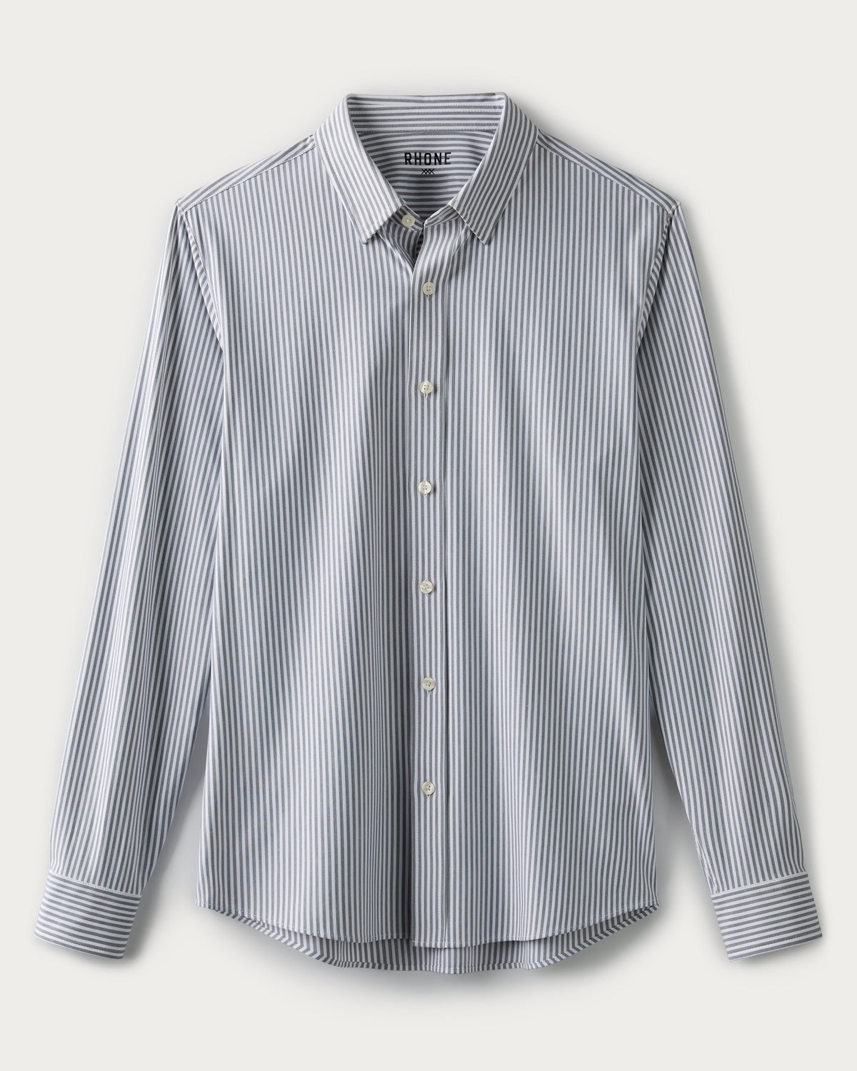Gray Linen Wide Stripe