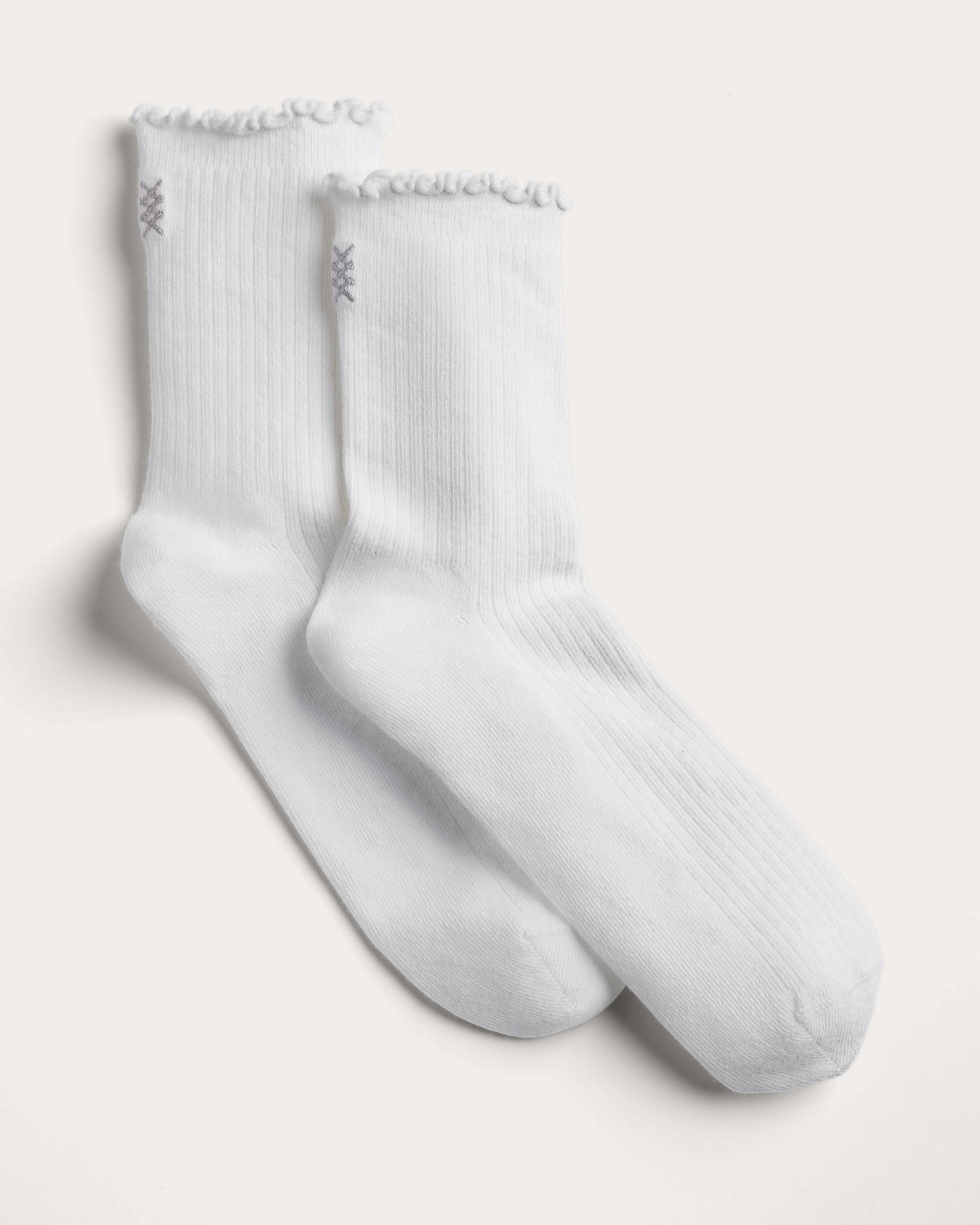 C.O.R. Scalloped Half Crew Sock