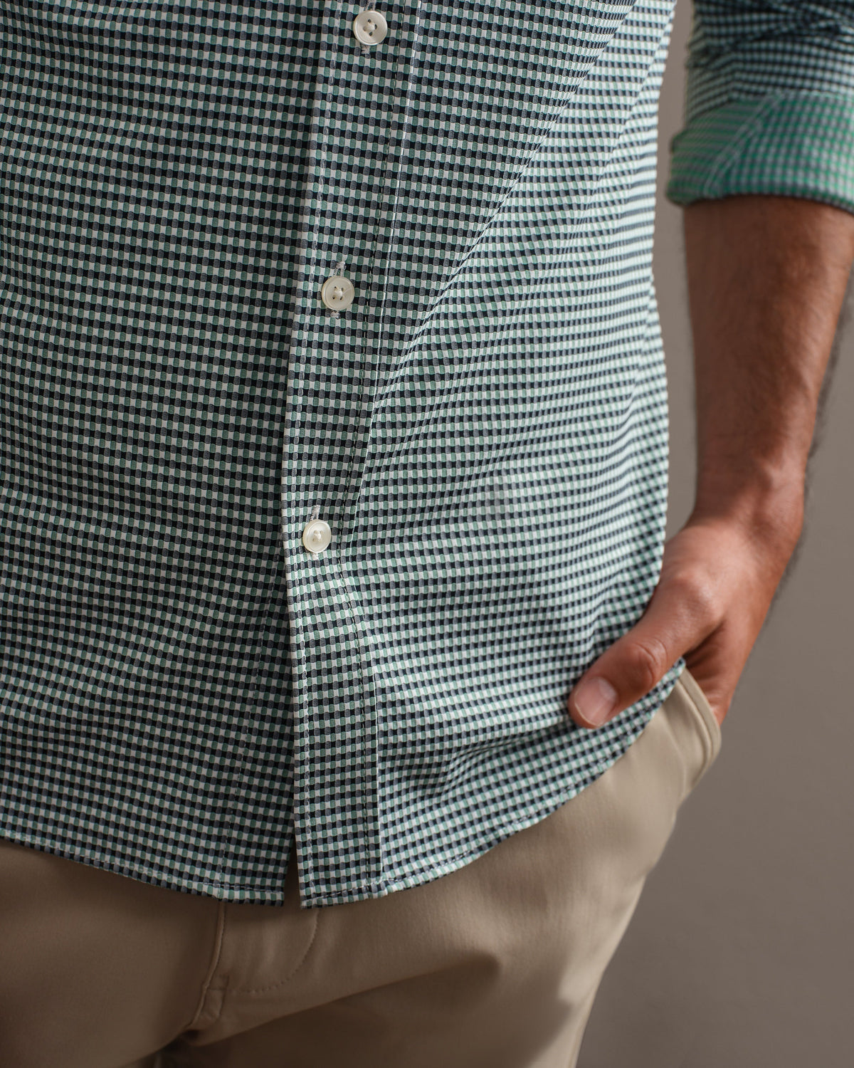 Fern Green/Navy Gingham