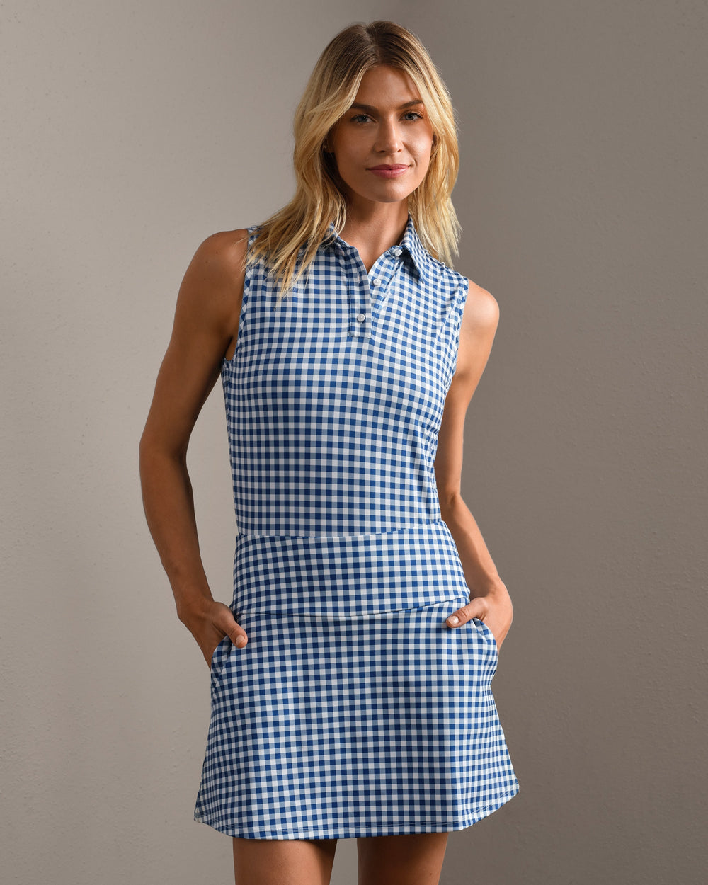 Deep Sea Blue Gingham - Front