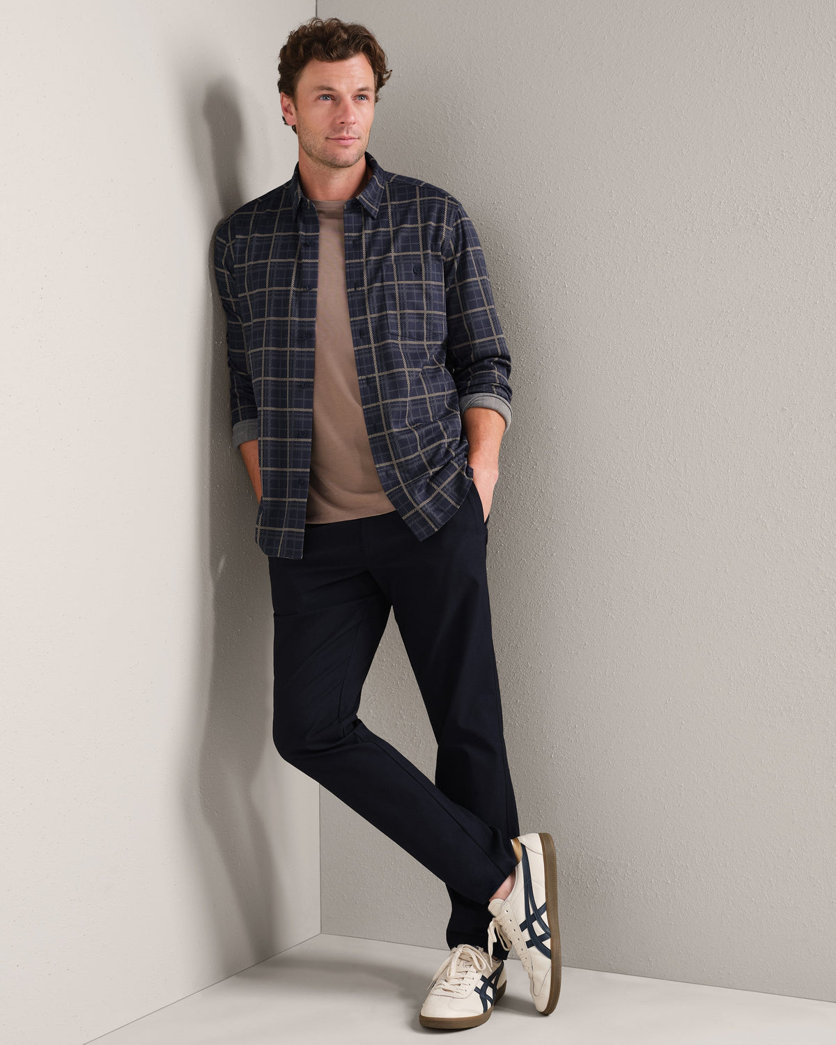 Fatigue Green/True Navy Plaid - Back