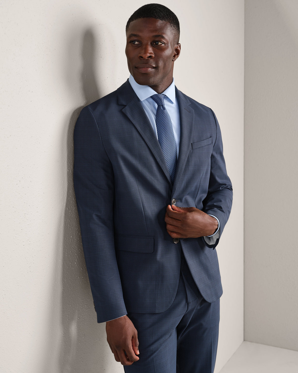 True Navy Glen Plaid - Front