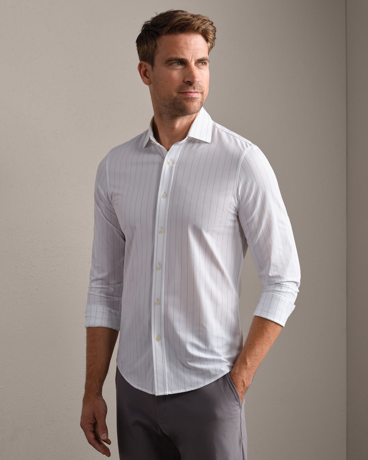 Light Blue Downtown Stripe - Front