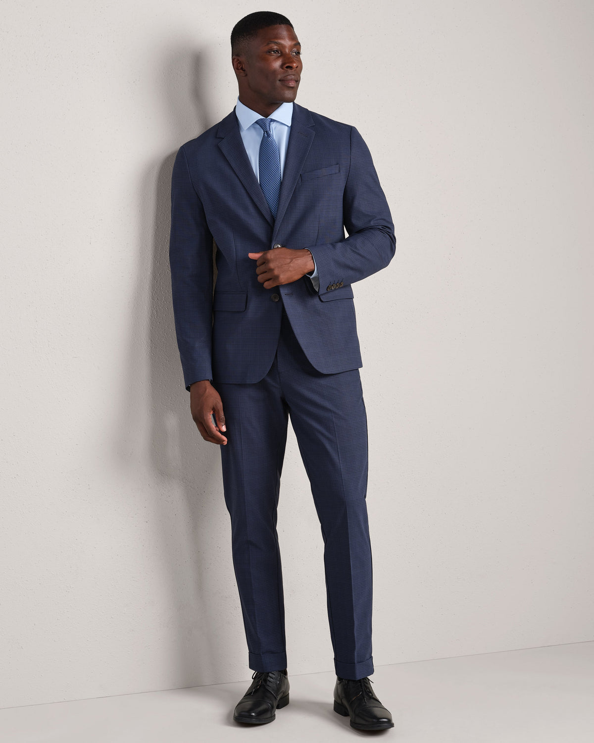 True Navy Glen Plaid - Back
