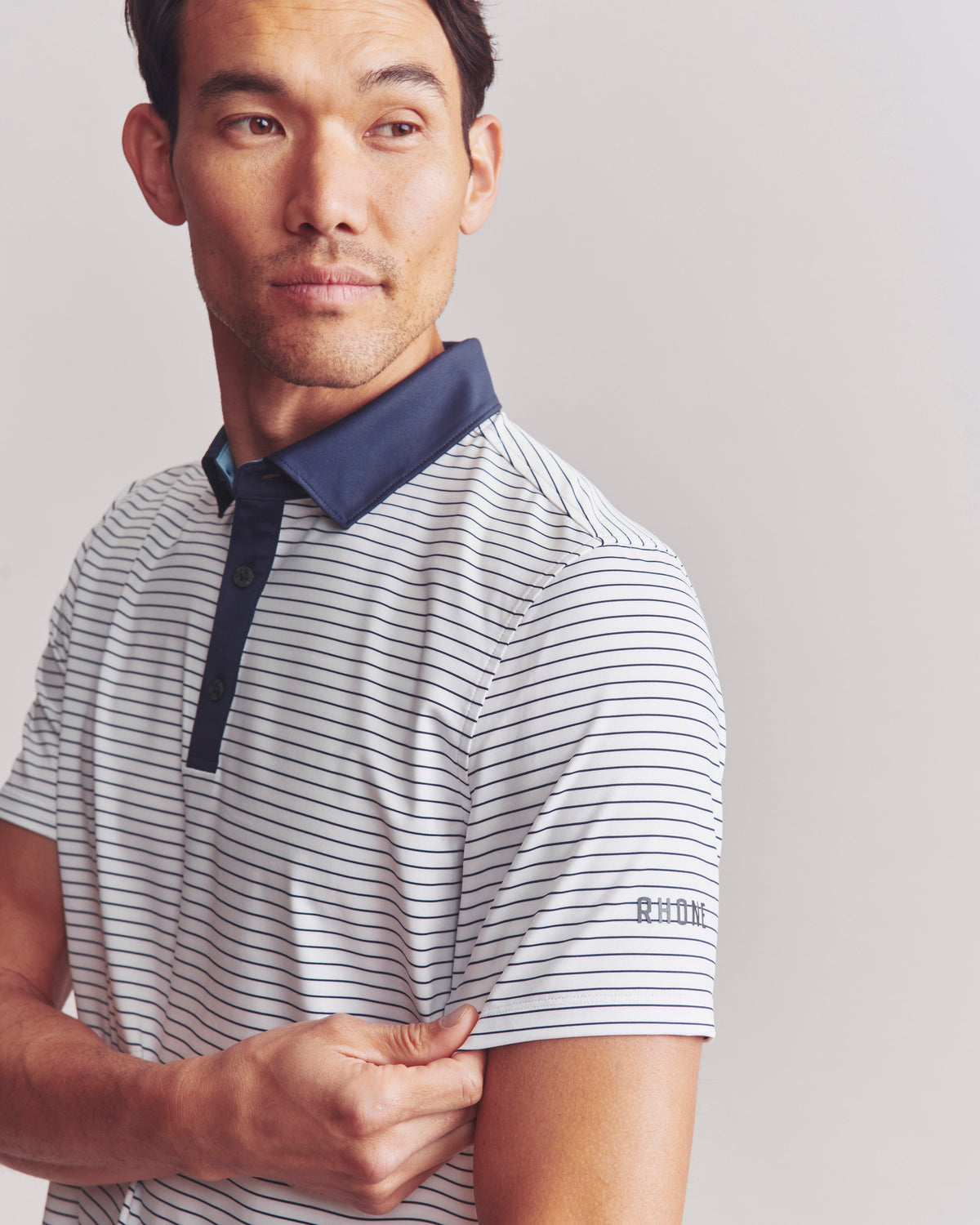 Bright White/True Navy Stripe