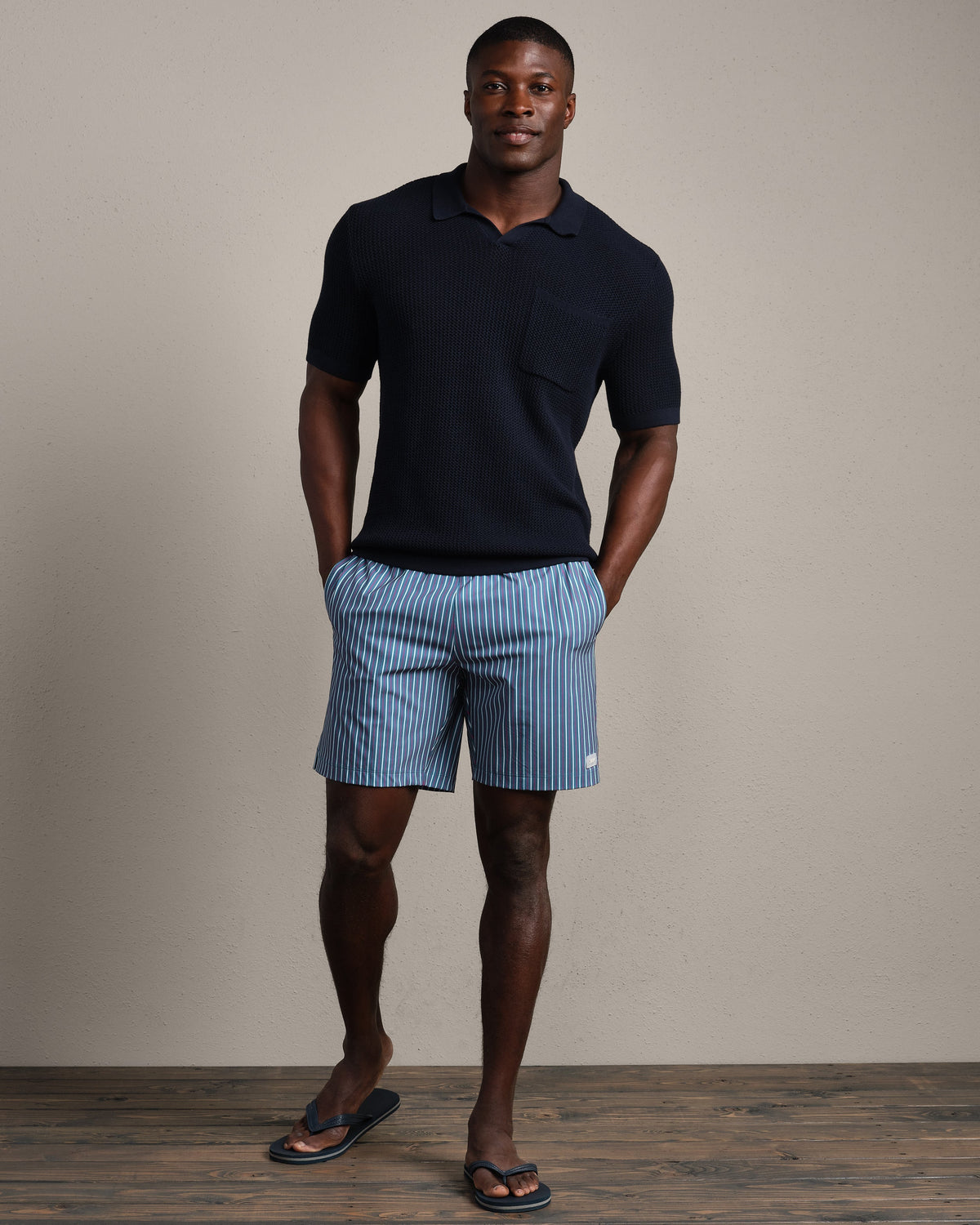 Ash Blue/White/Cabana Red Stripe