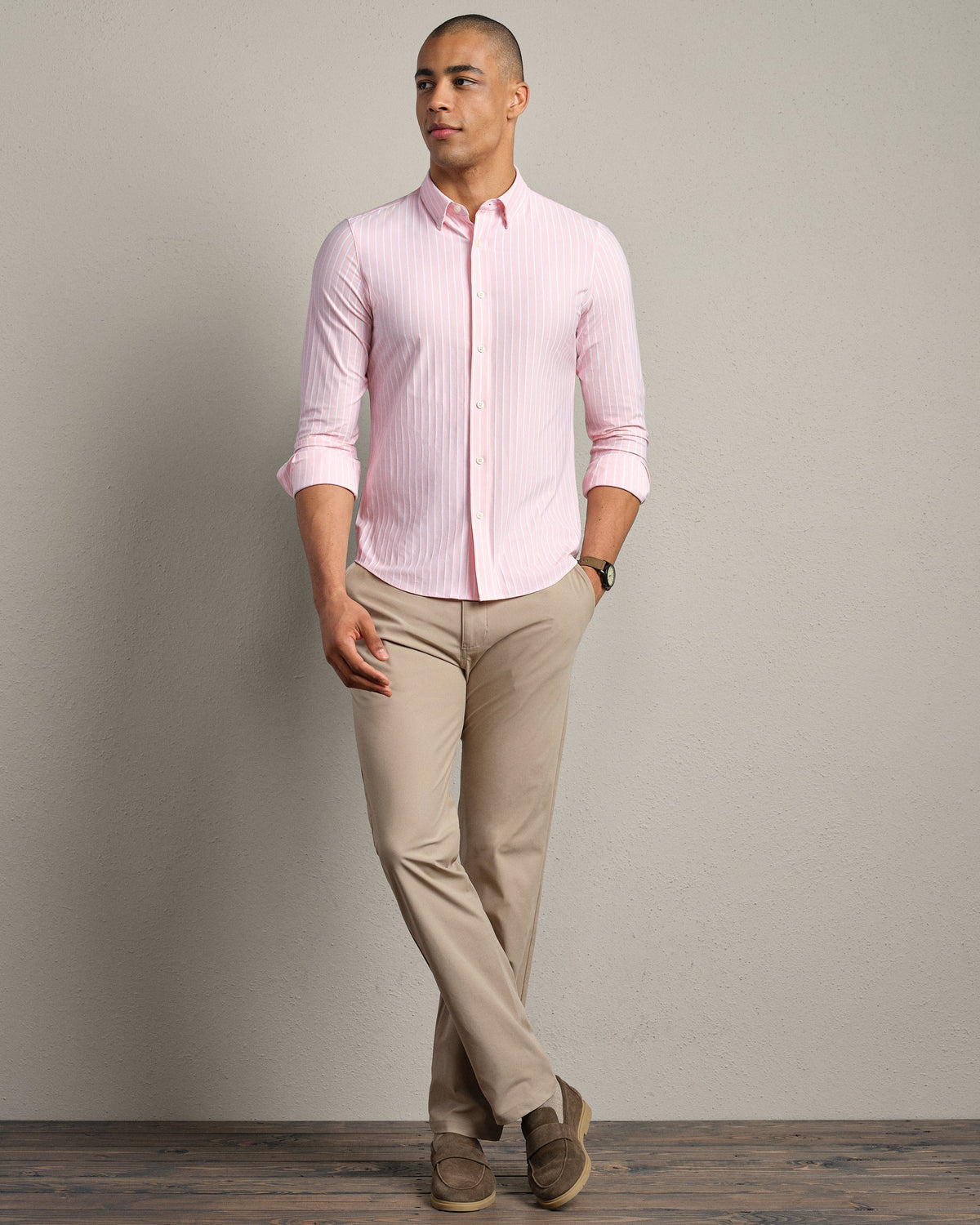 Light Pink Oxford Stripe