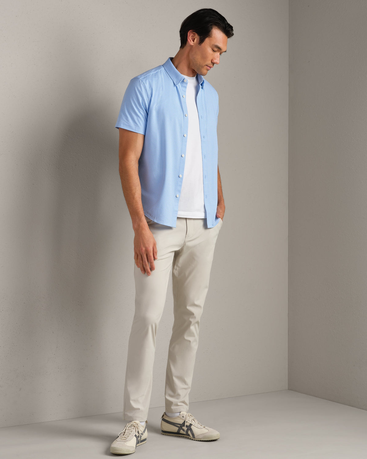Light Blue Gingham - Back