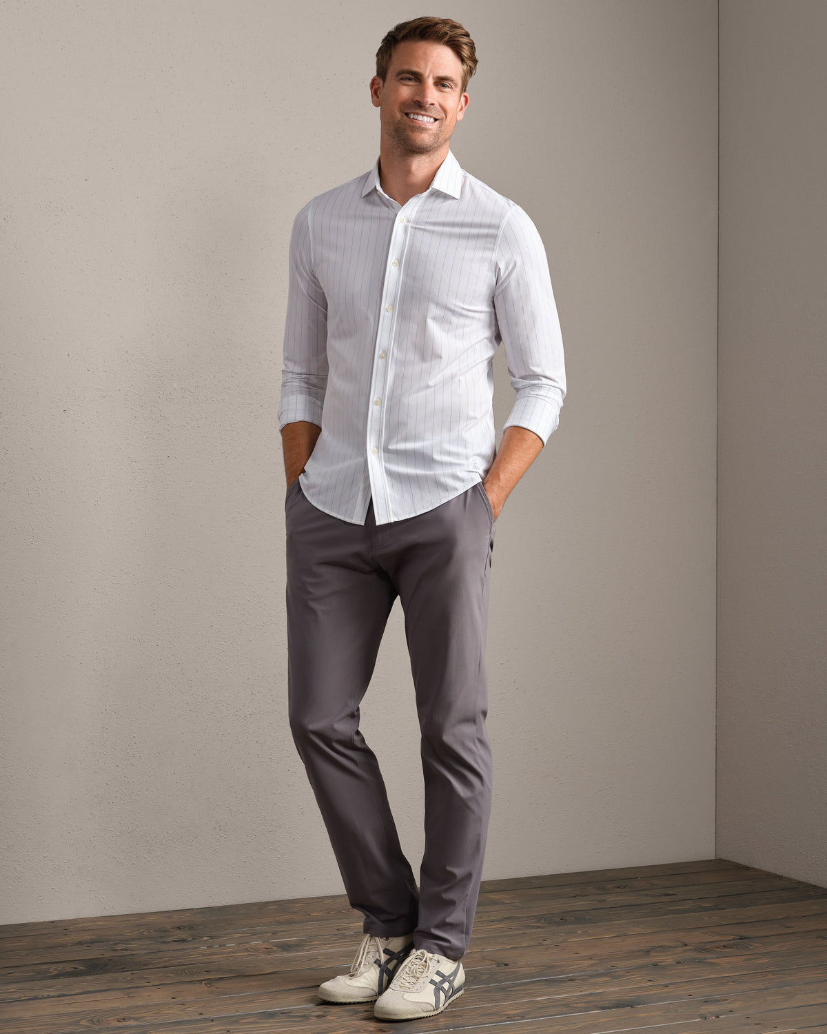 Light Blue Downtown Stripe - Back