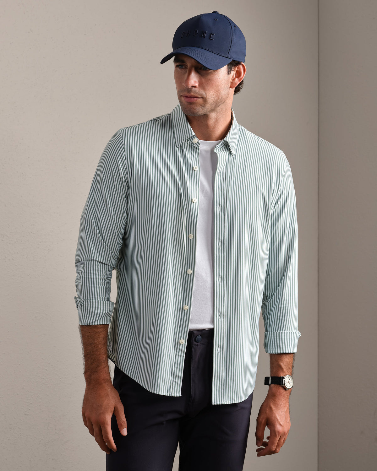 Fern Green Ticking Stripe - Front