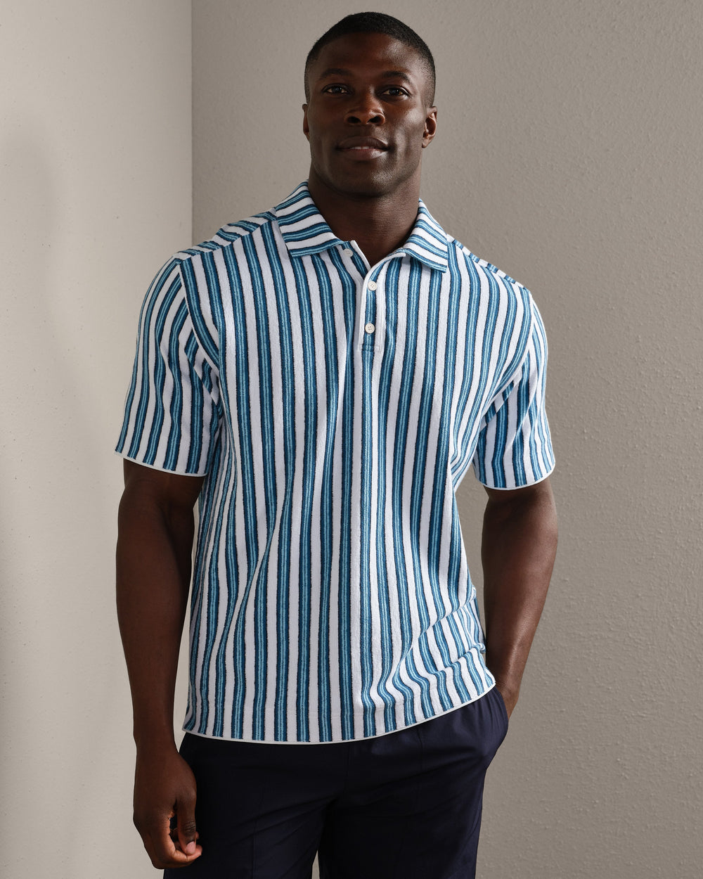 Ash Blue Vintage Stripe - Back