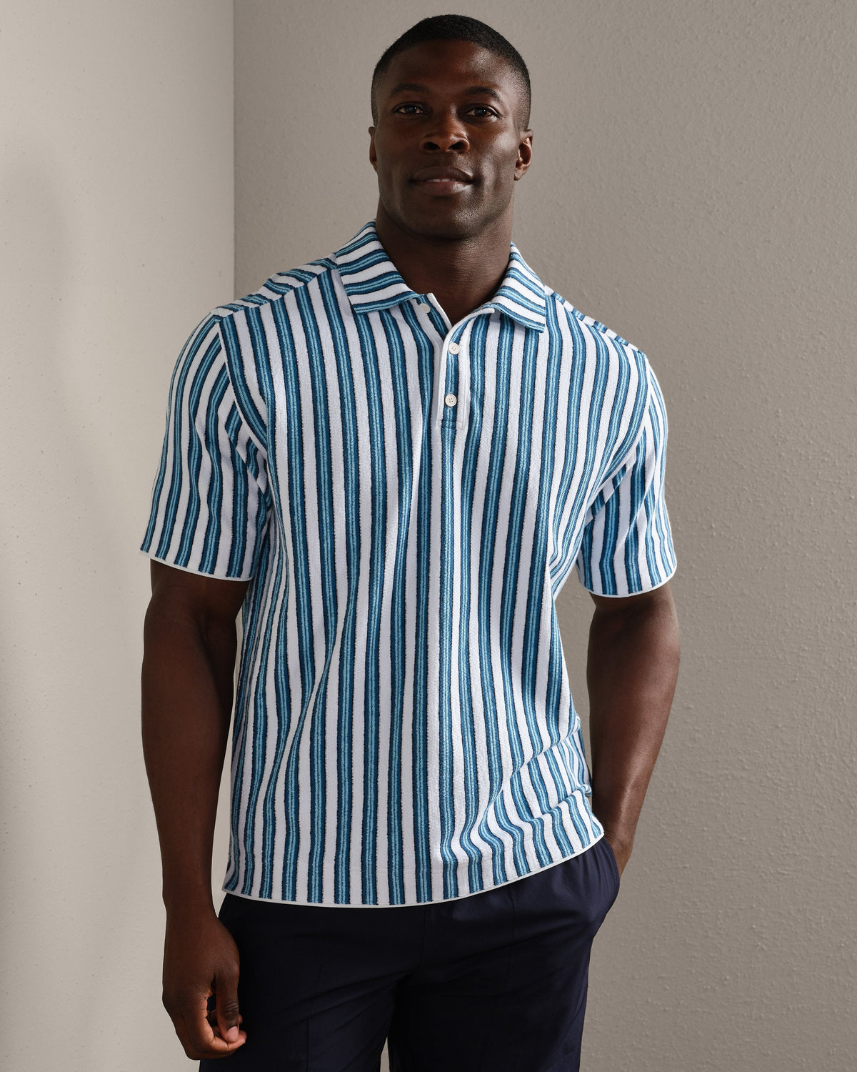 Ash Blue Vintage Stripe - Back
