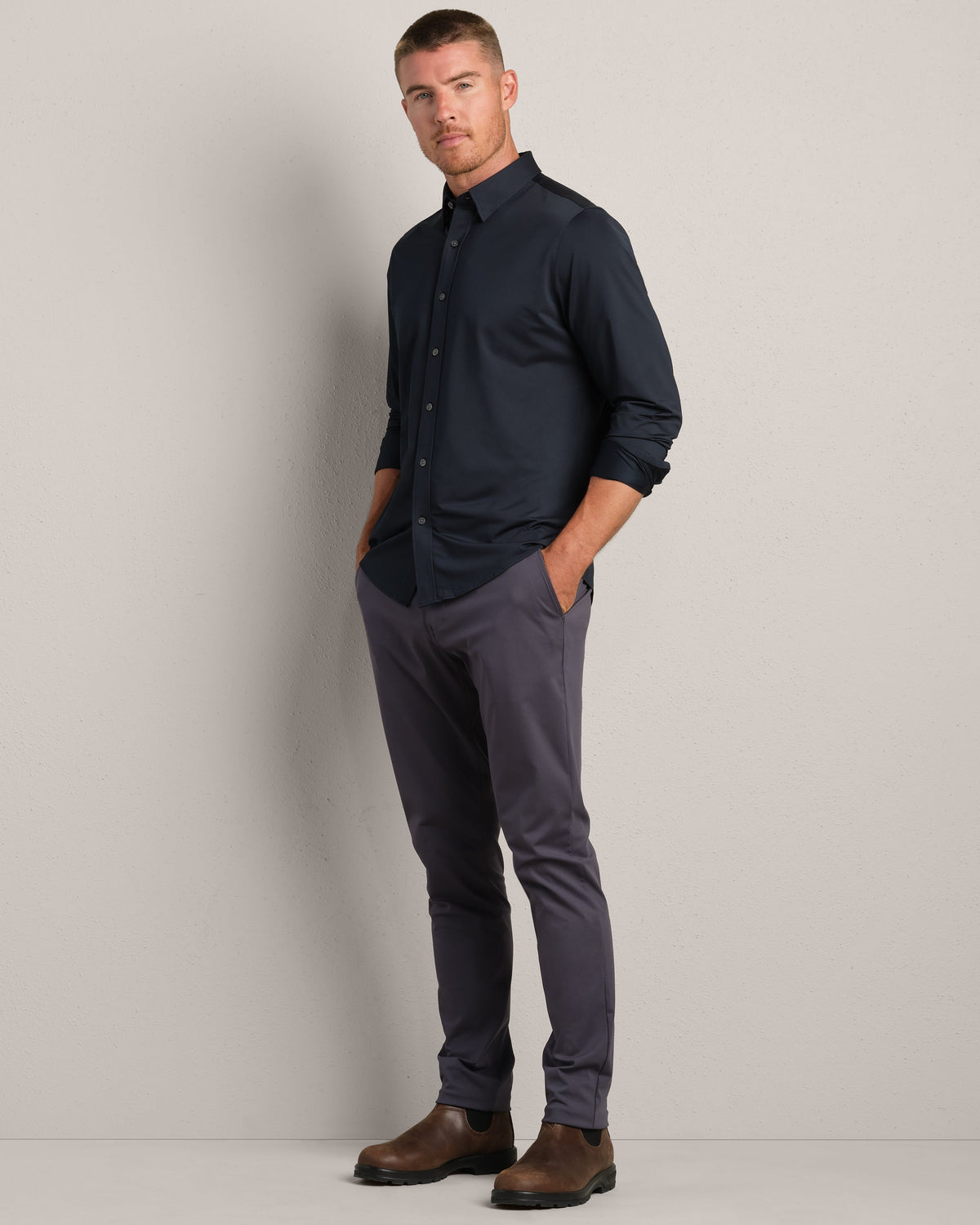 True Navy Oxford - Back