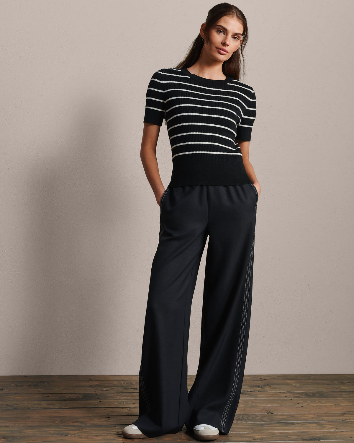 Pure Black Stripe - Back