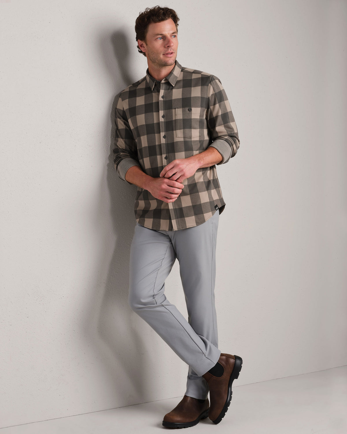 Foggy Taupe/Iron Buffalo Check - Back