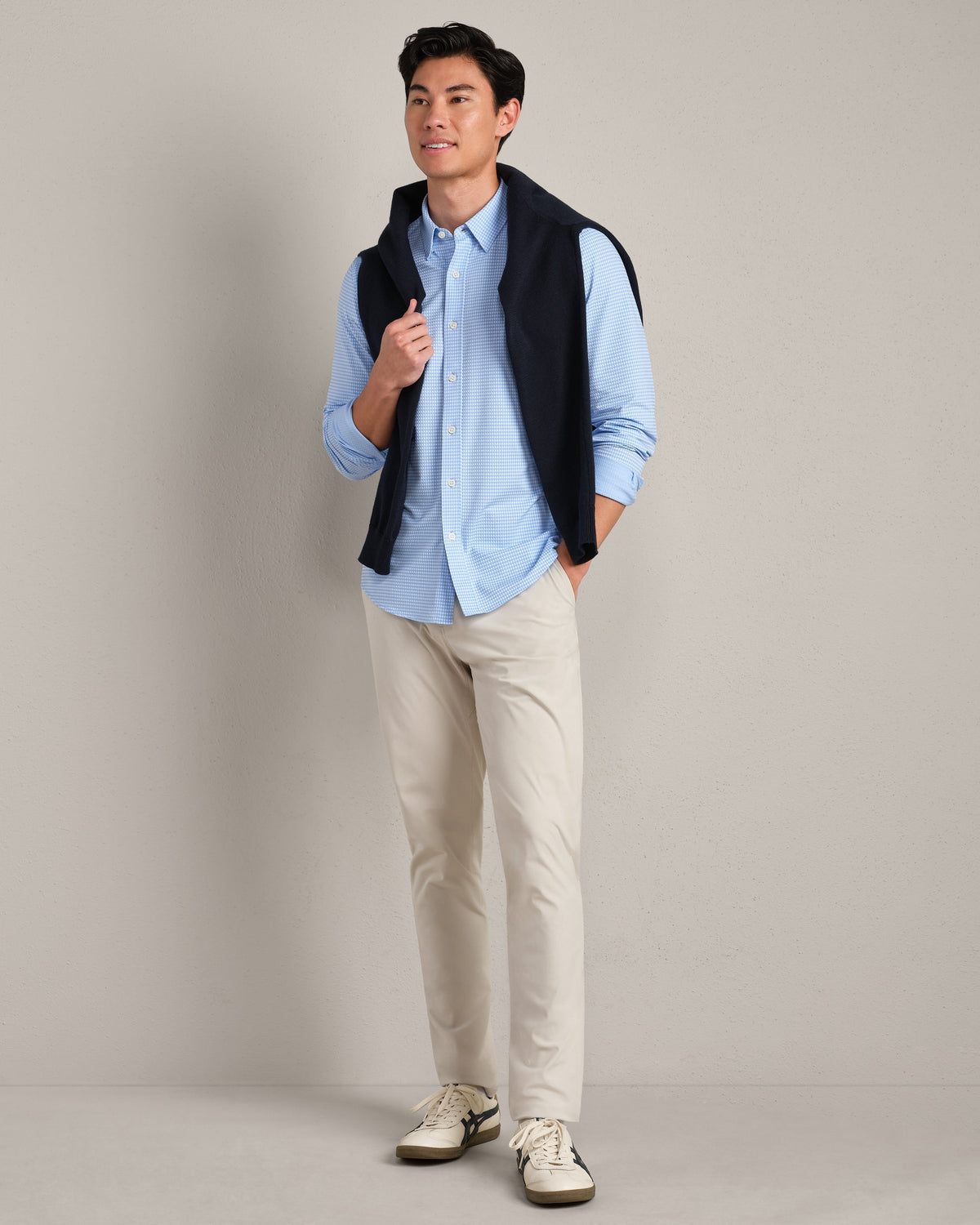Light Blue Gingham - Back
