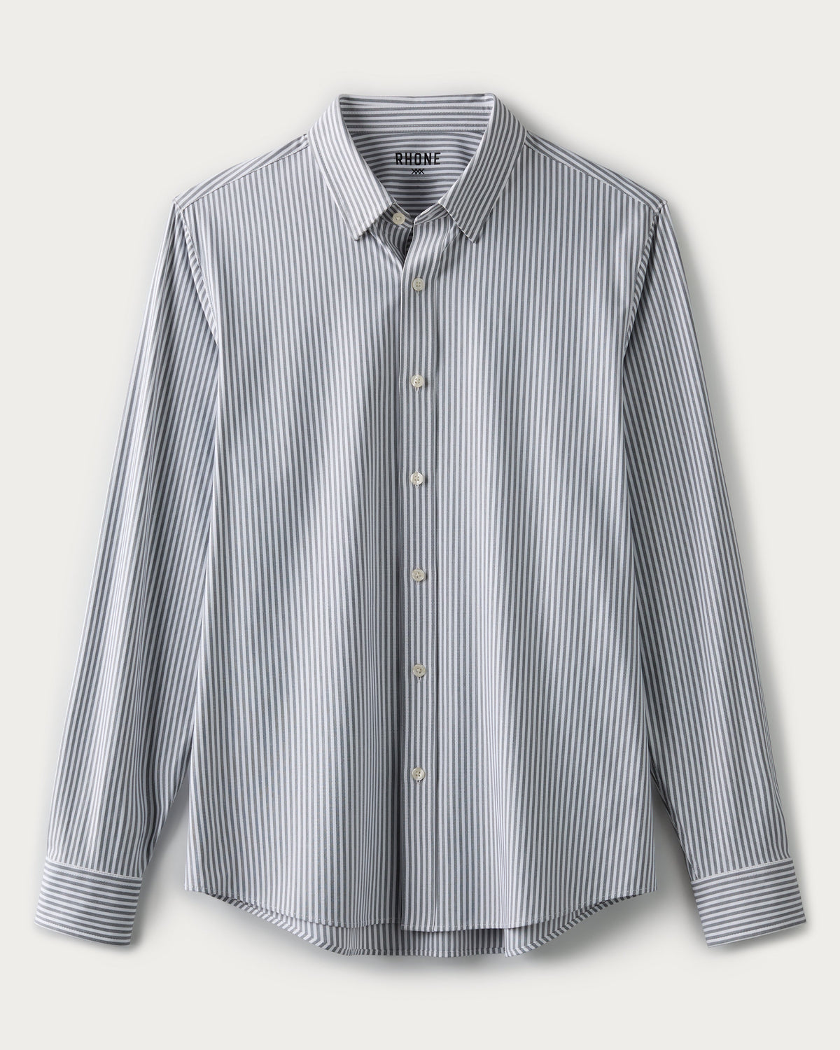 Gray Linen Wide Stripe