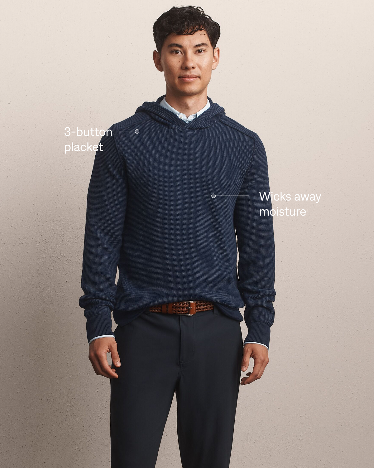 Fine Knit Sweater Hoodie