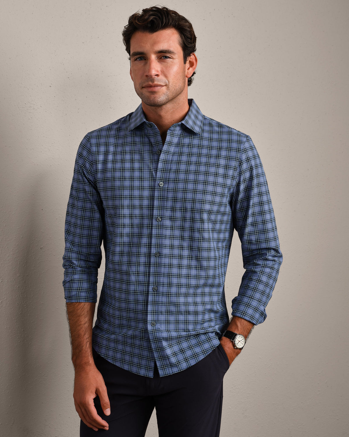 Vintage Indigo Plaid - Front