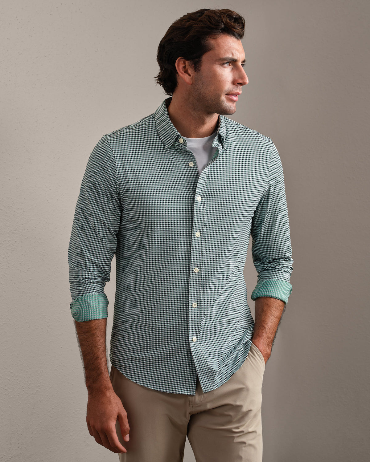 Fern Green/Navy Gingham - Front
