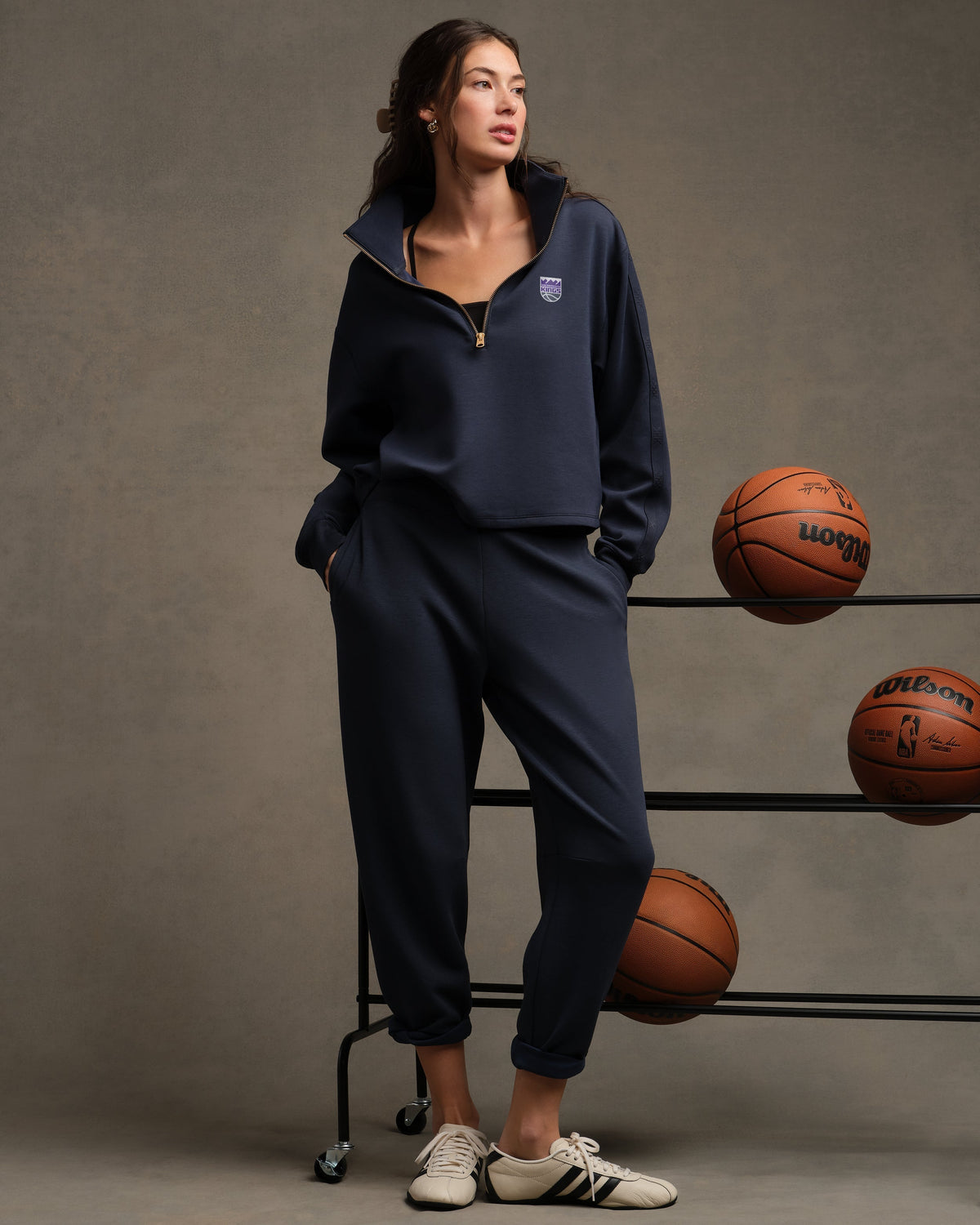 [NBA team=Sacramento Kings] Navy Blue:Sacramento Kings - Back