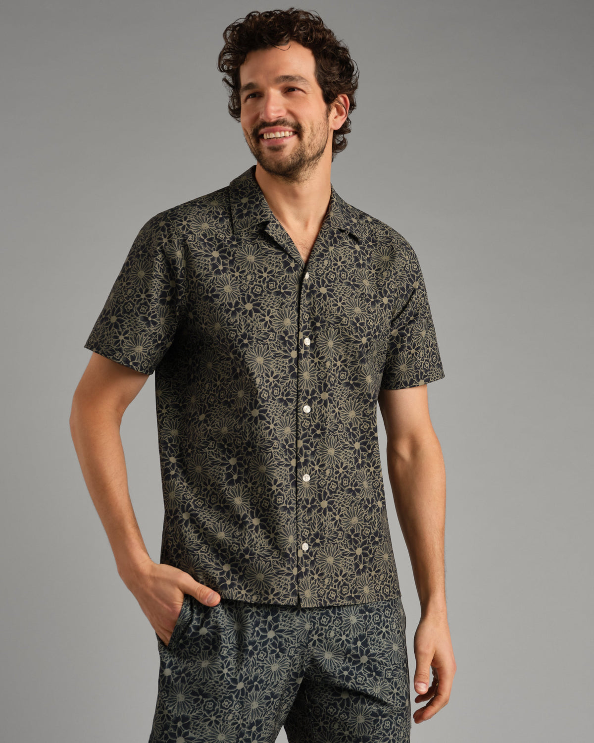 True Navy/Green Sage Floral - Front
